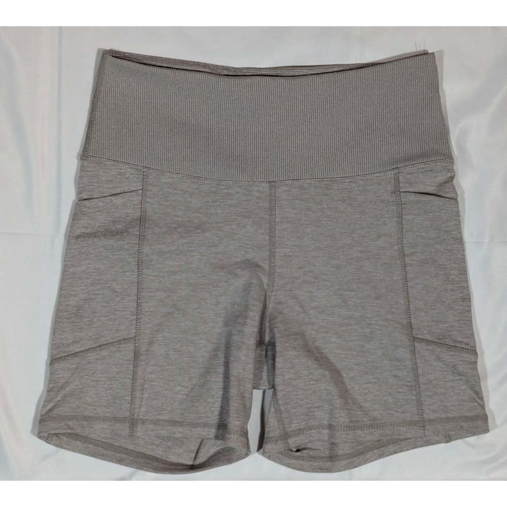 Zobha High Waist Athletic Shorts Gray Yoga Workout Small